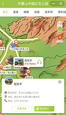 西林景区手绘地图智慧导览和语音结合，让景区“活”起来